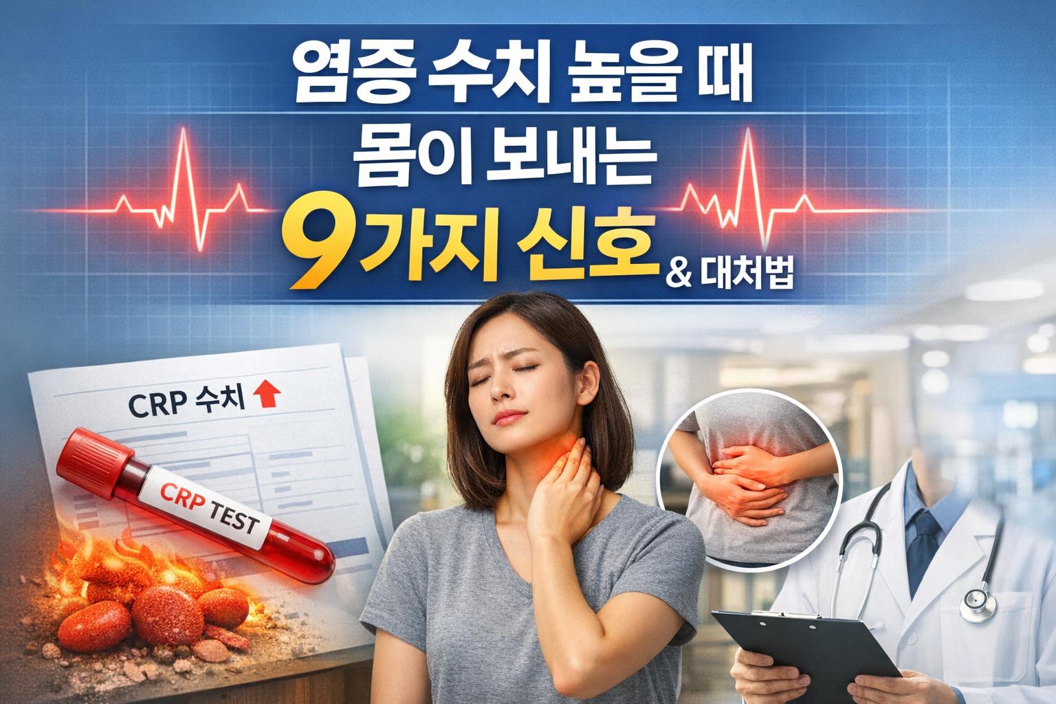 염증 수치 높을 때, 몸이 먼저 보내는 9가지 신호와 현명한 대처