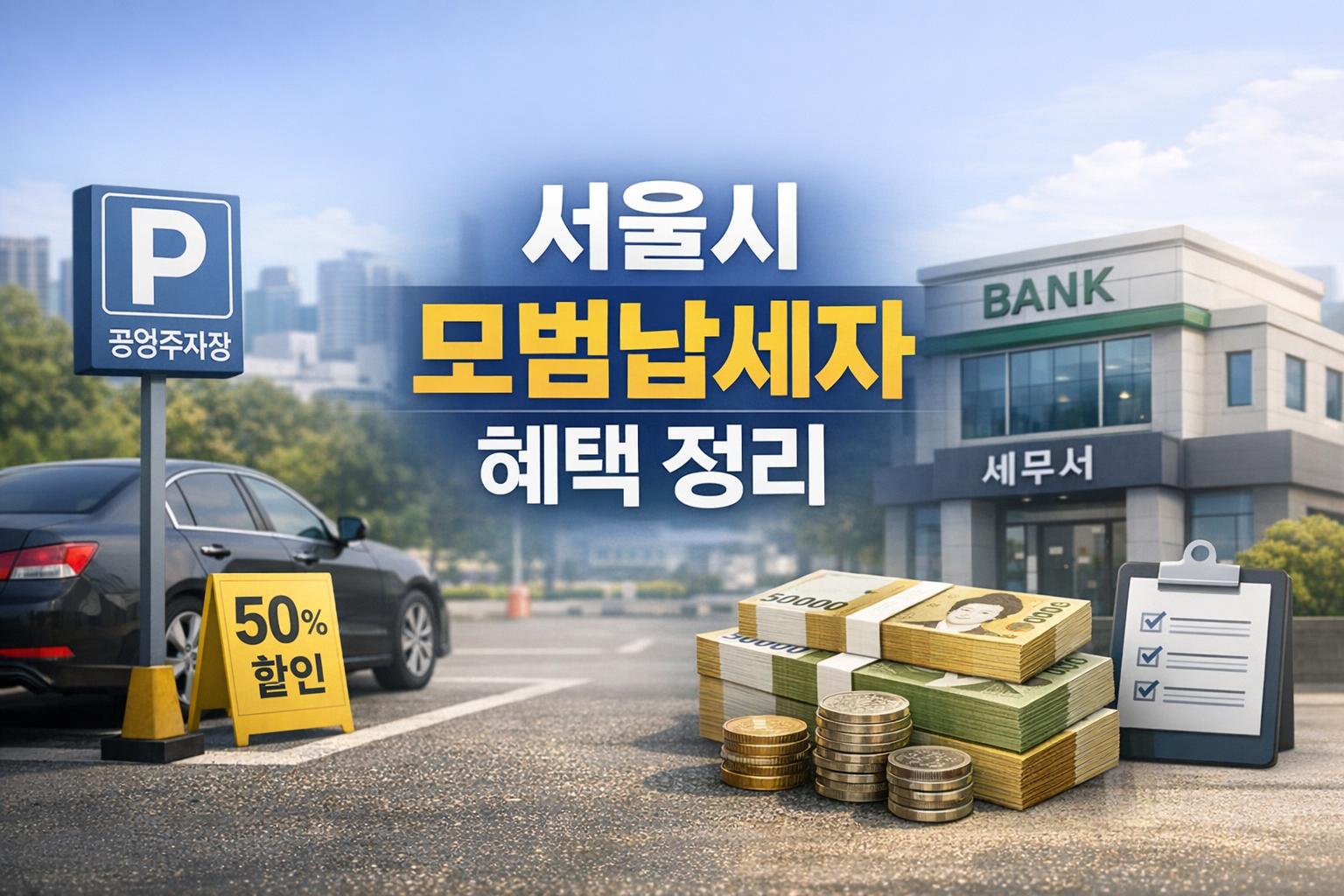 서울시 모범납세자 혜택 한 번에 정리, 주차부터 금융 우대까지 생활에 바로 쓰는 팁