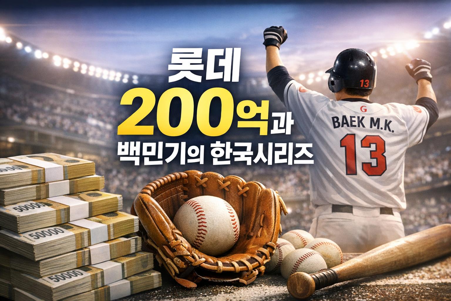 롯데 200억의 진짜 비용과 백민기 한국시리즈의 대비가 남긴 것