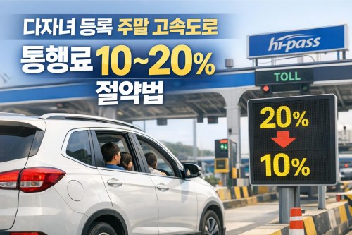 한국도로공사 다자녀등록으로 주말 고속도로 통행료 10~20% 줄이는 실전 가이드