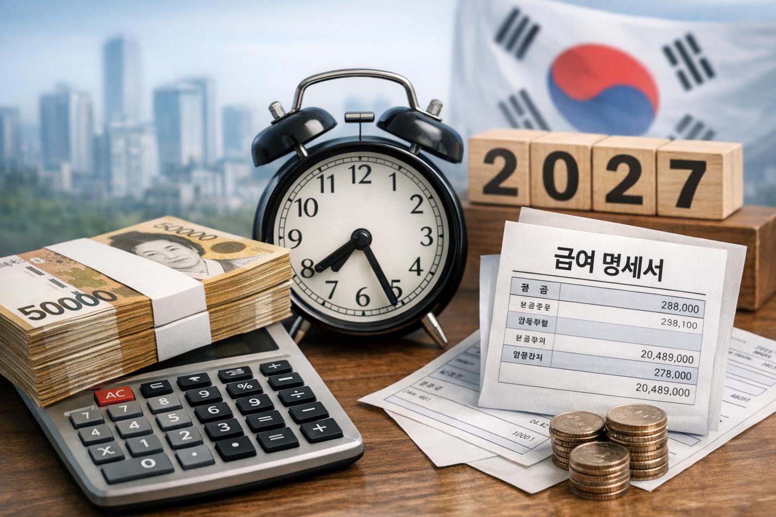 2027년 최저시급 1만700원 확정, 주휴 포함 월 223만 6,300원까지 계산 끝