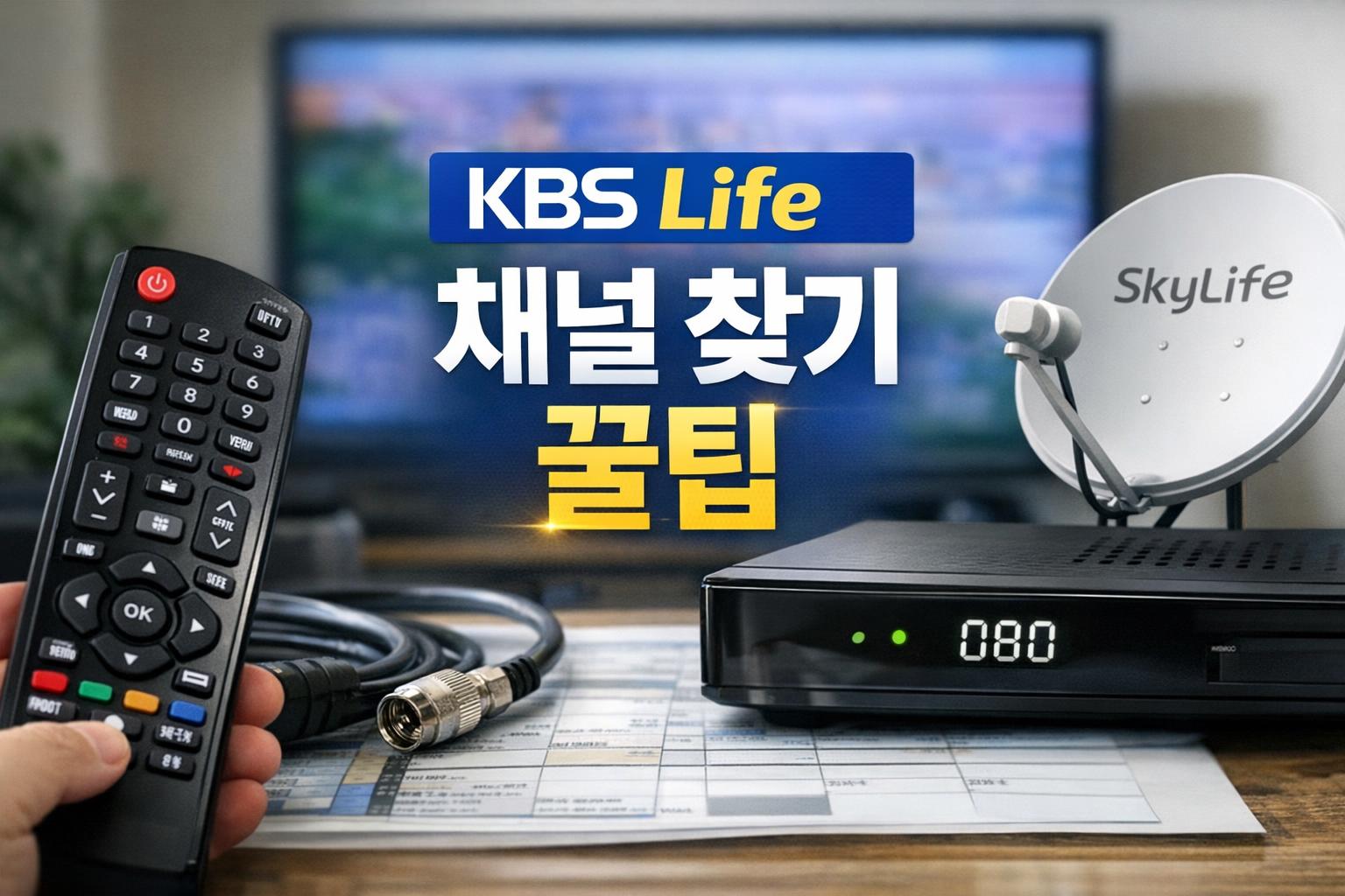 KBS Life 채널번호 헷갈릴 때 한 번에 찾는 법 IPTV와 케이블 최신 가이드