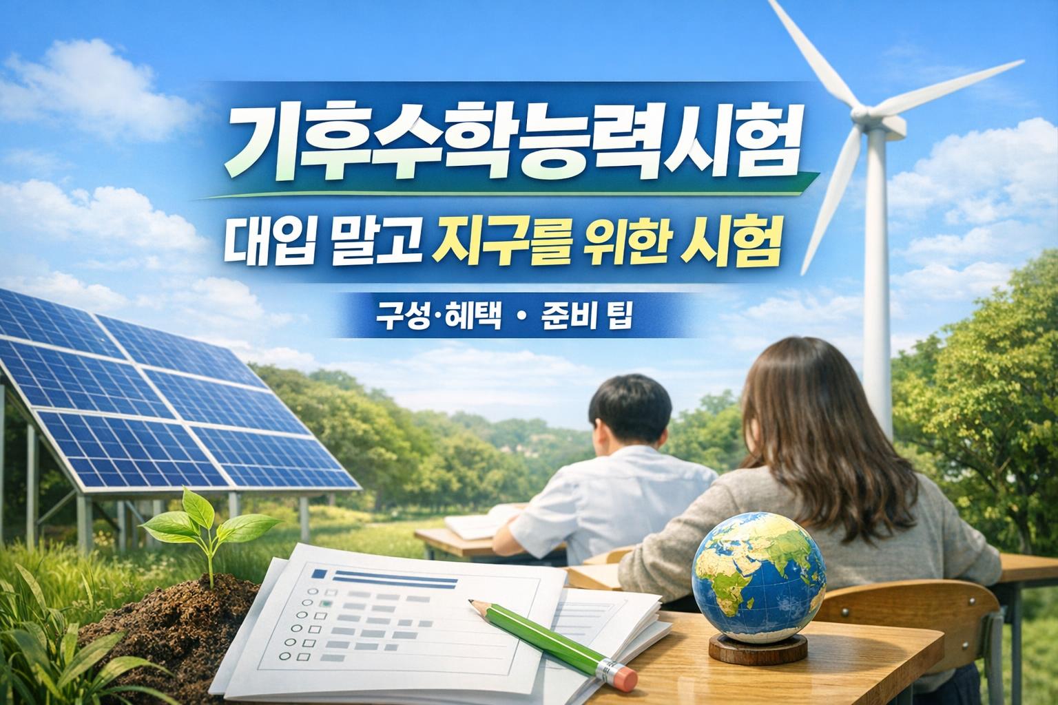 기후수학능력시험, 대입 말고 지구를 위한 시험: 구성·혜택·준비팁