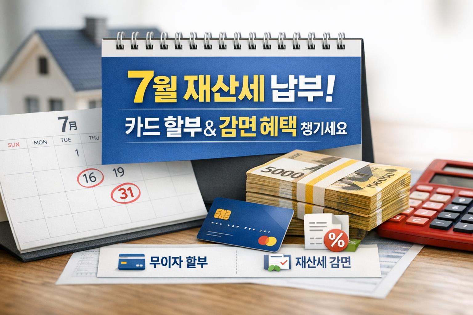 7월 재산세 납부기간 놓치지 말고 카드 할부와 감면 혜택까지 챙기세요