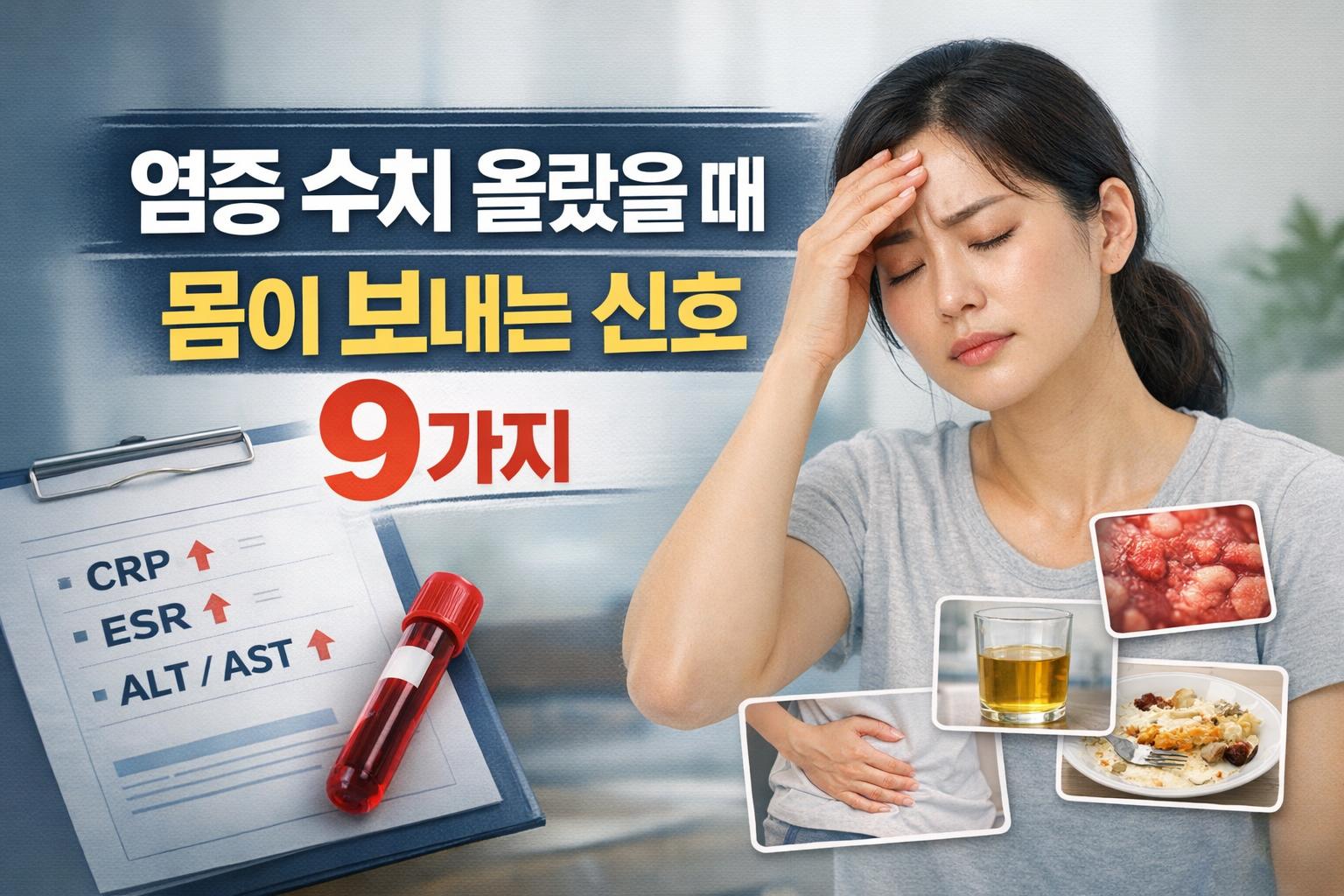 염증 수치가 올라갈 때 몸이 먼저 보내는 신호 9가지